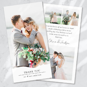 Moderne Multi-Bilder-Herzen-Hochzeit Dankeskarte