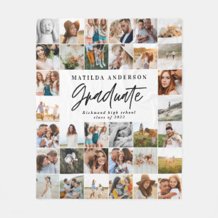 Moderne Multi-Foto-Absolventin stilvolle Klasse vo Fleecedecke