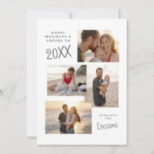 Moderne Multi-Foto Collage Card