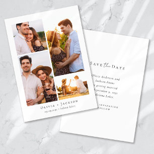 Moderne Multi-Foto Collage Hochzeit Save The Date