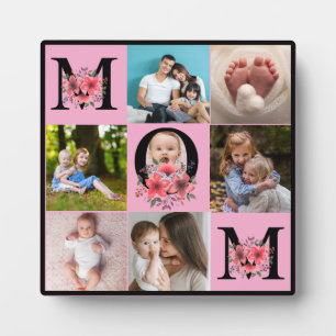 Moderne Multi-Foto Collage MAMA Gift Plaque Fotoplatte