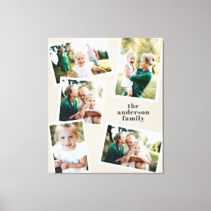 Moderne Multi-Foto-Familie natürliche Wohngestaltu Leinwanddruck