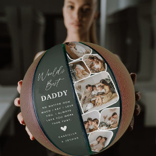 Moderne Multi Foto Grid World ist der beste Vater Basketball