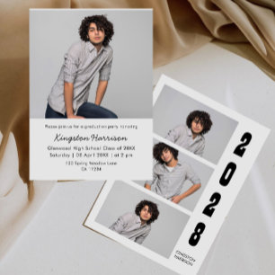 Moderne Multi-Foto-Jungen-Abschluss-Einladung Einladung