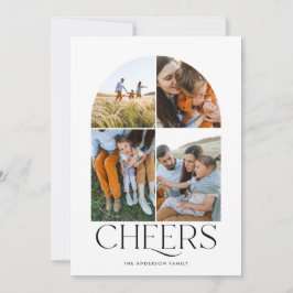 Moderne Multi-Foto-Rost-Weihnachten 4 Foto