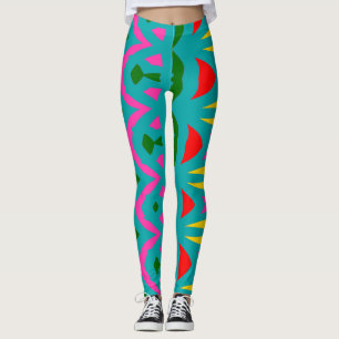 Moderne Multicolor-abstrakte "Ratti_Creative_Arts" Leggings