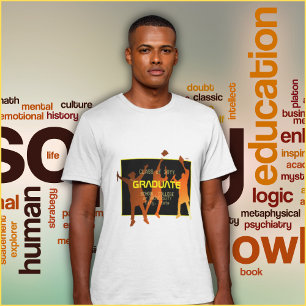 Moderne Multicolor Techno Graduation Party T-Shirt