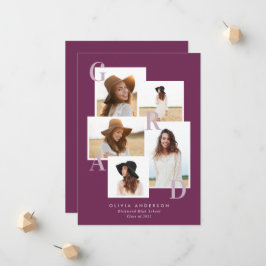 Moderne multigrafische lila Typografie Ankündigung