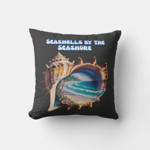 Moderne Muscheln am Meer  Kissen