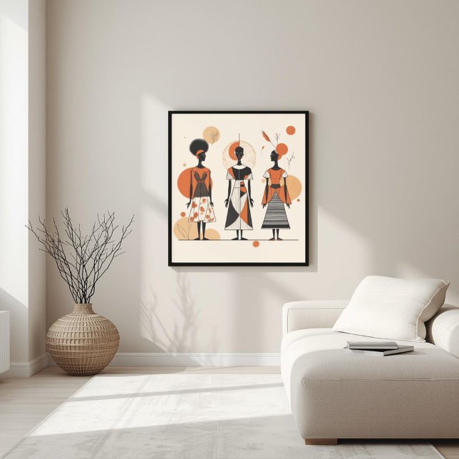 Moderne Muse – Abstrakte feminine Geometrie II Poster (Von Creator hochgeladen)