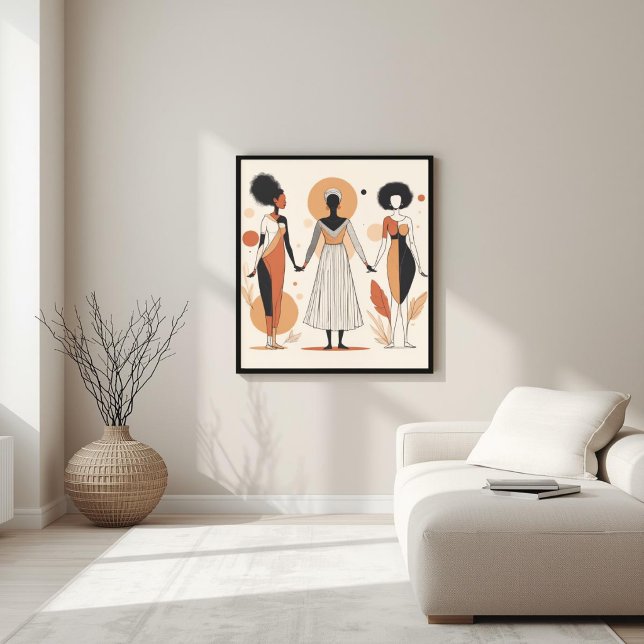 Moderne Muse – Abstrakte feminine Geometrie IV Poster (Von Creator hochgeladen)