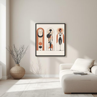 Moderne Muse – Abstrakte feminine Geometrie Poster