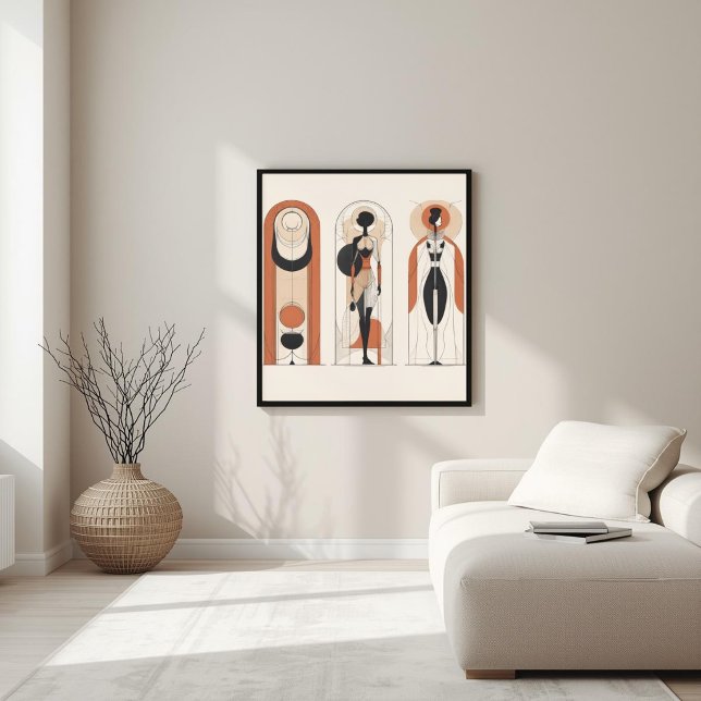 Moderne Muse – Abstrakte feminine Geometrie Poster (Von Creator hochgeladen)