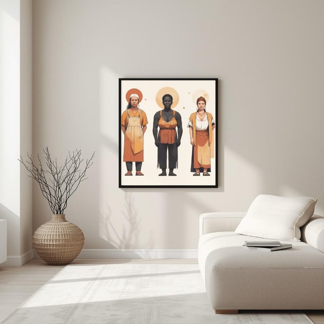 Moderne Muse – Abstrakte feminine Geometrie Poster (Von Creator hochgeladen)