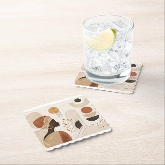 Moderne Muse Papier Untersetzer | Artisan Abstrakt