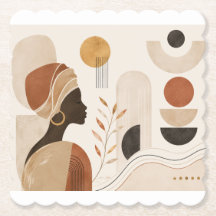 Moderne Muse Papier Untersetzer | Artisan Abstrakt