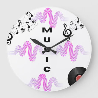 Moderne Musik Wanduhr | Soundwellen-Design