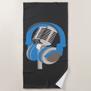 Moderne Musikerin Strandtuch