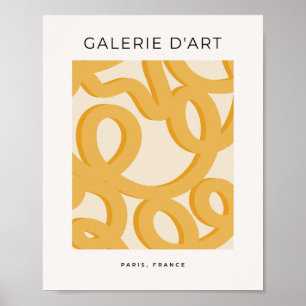Moderne Mustard Yellow Brush Strokes aus dem Mitte Poster