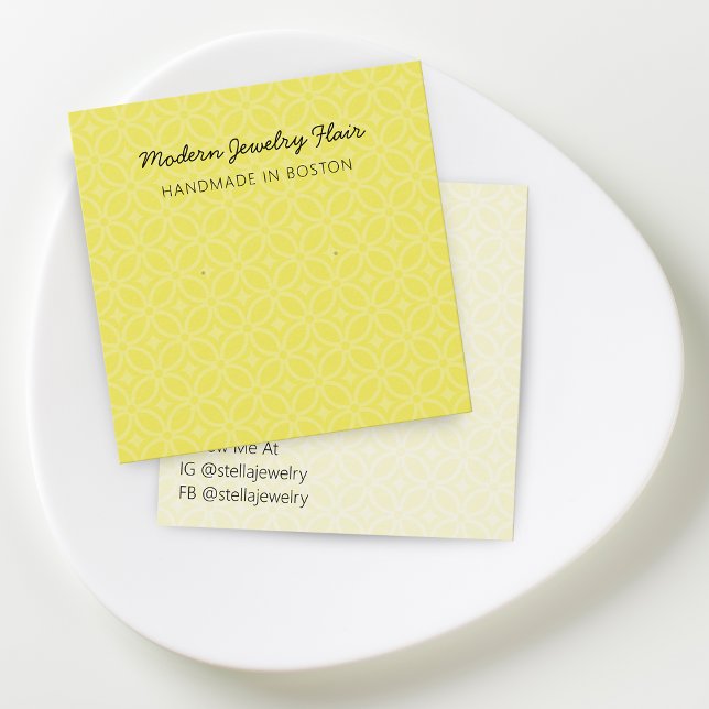 Moderne Muster Lebendige Gelbe Ohrring-Anzeige Kar (Modern Pattern Vivid Yellow Earring Display Card)