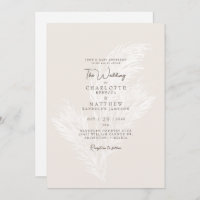 Moderne Mute Pampas-Neutral-Bridge-Hochzeit