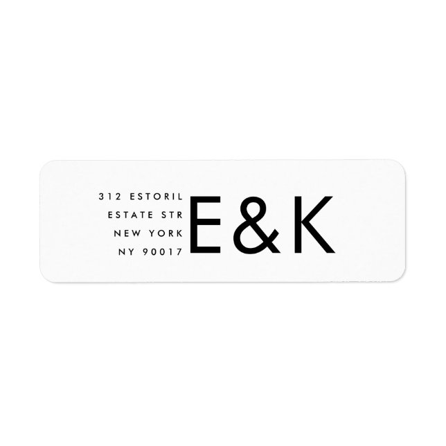 Moderne, mutige Big Monogram Elegante Hochzeit (Vorne)