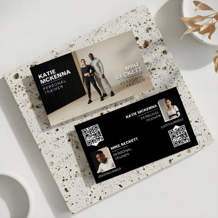 Moderne mutige persönliche Fitness-Trainer-Coach-F Visitenkarte