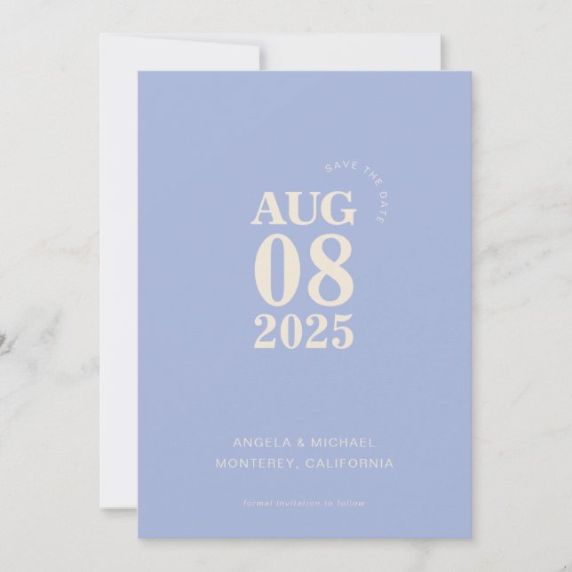 Moderne, mutige Save the Date Hochzeitseinladung Einladung (Vorderseite)