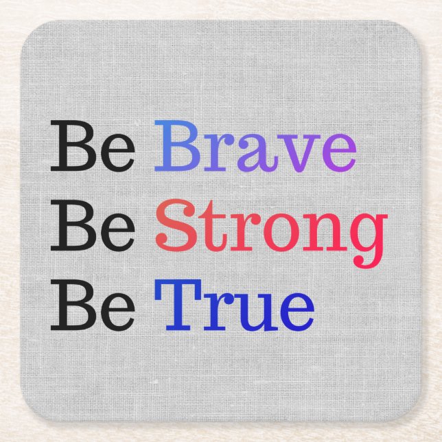 Moderne mutige, starke Wahre Typografie Rechteckiger Pappuntersetzer (Vorderseite)