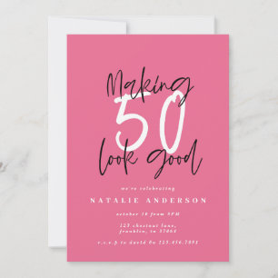 Moderne, mutige Typografie 50. Geburtstagsparty