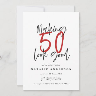 Moderne, mutige Typografie 50. Geburtstagsparty