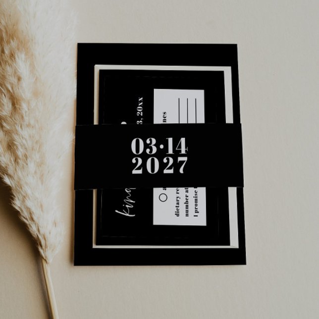 Moderne, mutige Typografie - Einladung zur Hochzei Einladungsbanderole (Von Creator hochgeladen)