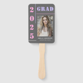 Moderne, mutige Typografie Gray Foto Graduation Pa Fächer