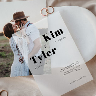 Moderne, mutige Typografie-Overlay-Hochzeit