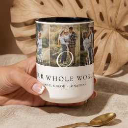 Moderne Mutter-Fotocollage Muttertags-Andenken Ges Zweifarbige Tasse