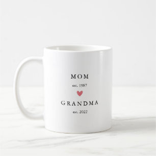 Moderne Mutter Oma Jahr Gegründet Kaffee Kaffeetasse