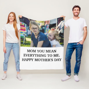 Moderne Mütter Tag Foto Mama Sie gemein alles Fleecedecke