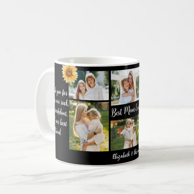 Moderne Mütter tagtäglich Foto Geschenk Kaffeetasse (Vorderseite Links)