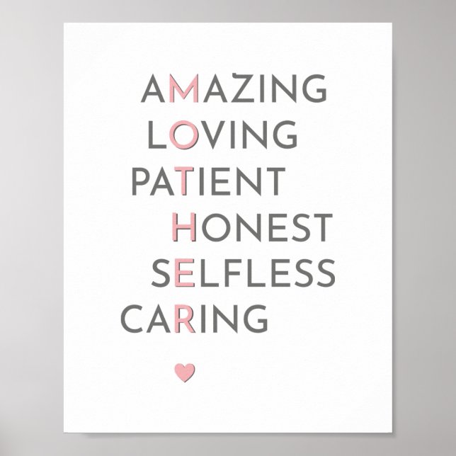 Moderne Muttersprache Muttertag Mama Zuhause Poster (Vorne)