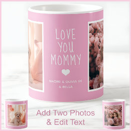 Moderne Muttertags-Rosa-Foto-Nachricht Benutzerdef Kaffeetasse