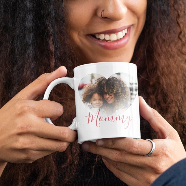 Moderne Mutti | Herz Foto | Kaffeetasse (Von Creator hochgeladen)