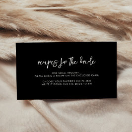 Moderne Nachfrage nach schwarzem Rezept Begleitkarte