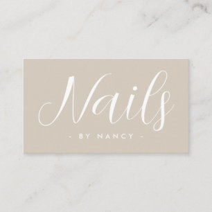 Moderne Nagelstudio-Typografie-Schrift Visitenkarte