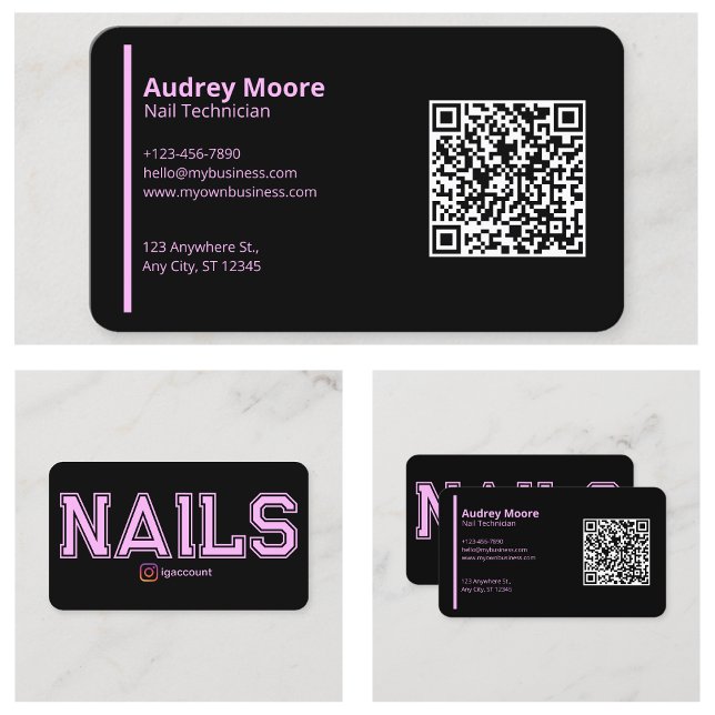 Moderne Nageltechniker-Vorlagen Visitenkarte (Modern Nail Technicians Templates Business Card
)