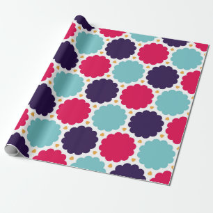 moderne nahtlose farbenfrohe Geometrie-Wolkenmust Geschenkpapier