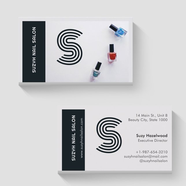 Moderne Nail Polnisch Set Nail Salon Business Card Visitenkarte (Von Creator hochgeladen)