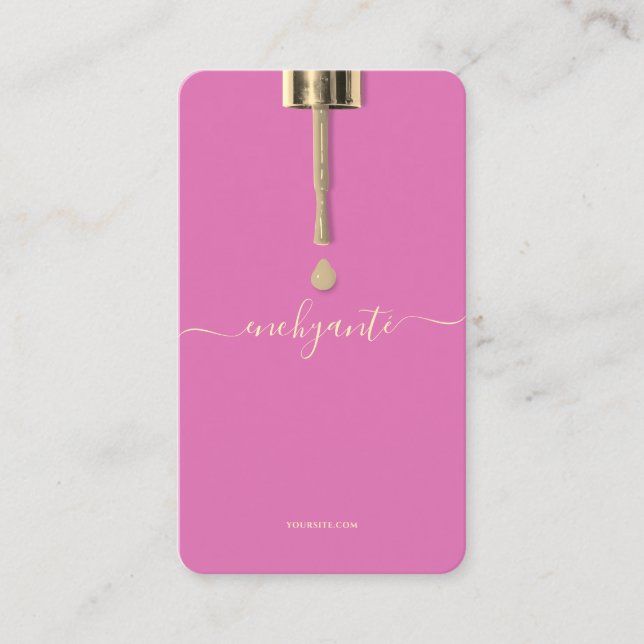 MODERNE NAIL POLNISCHE SCHÖNHEIT SALON PINK VISITENKARTE (Vorderseite)