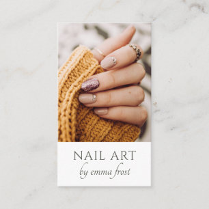 Moderne Nail Tech Foto Business Card Visitenkarte