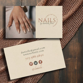 Moderne Nail Tech Foto Business Card Visitenkarte