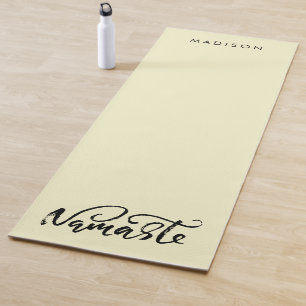 Moderne Namaste Name Citrin Weiße Yoga-Matte Yogamatte